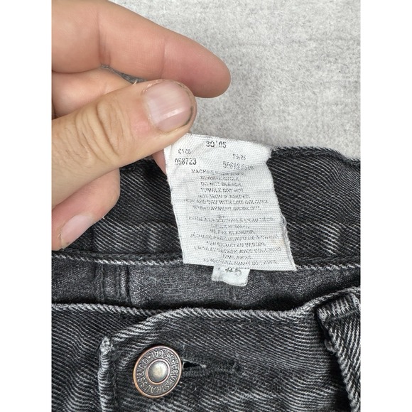 Levis Jeans Mens 36x30 Black Denim Orange Tab Dark Wash Vtg 634 Relaxed Straight - Picture 6 of 14